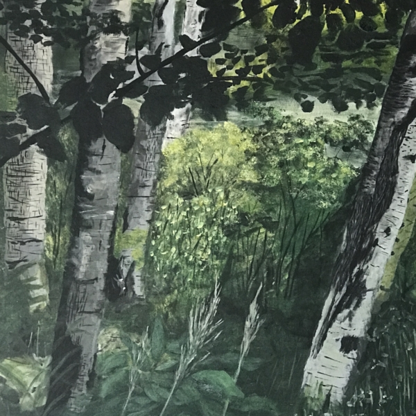 forêt de d Ginette pelletier peinture